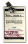Jack Swigert Personally Owned NASA ID Badge